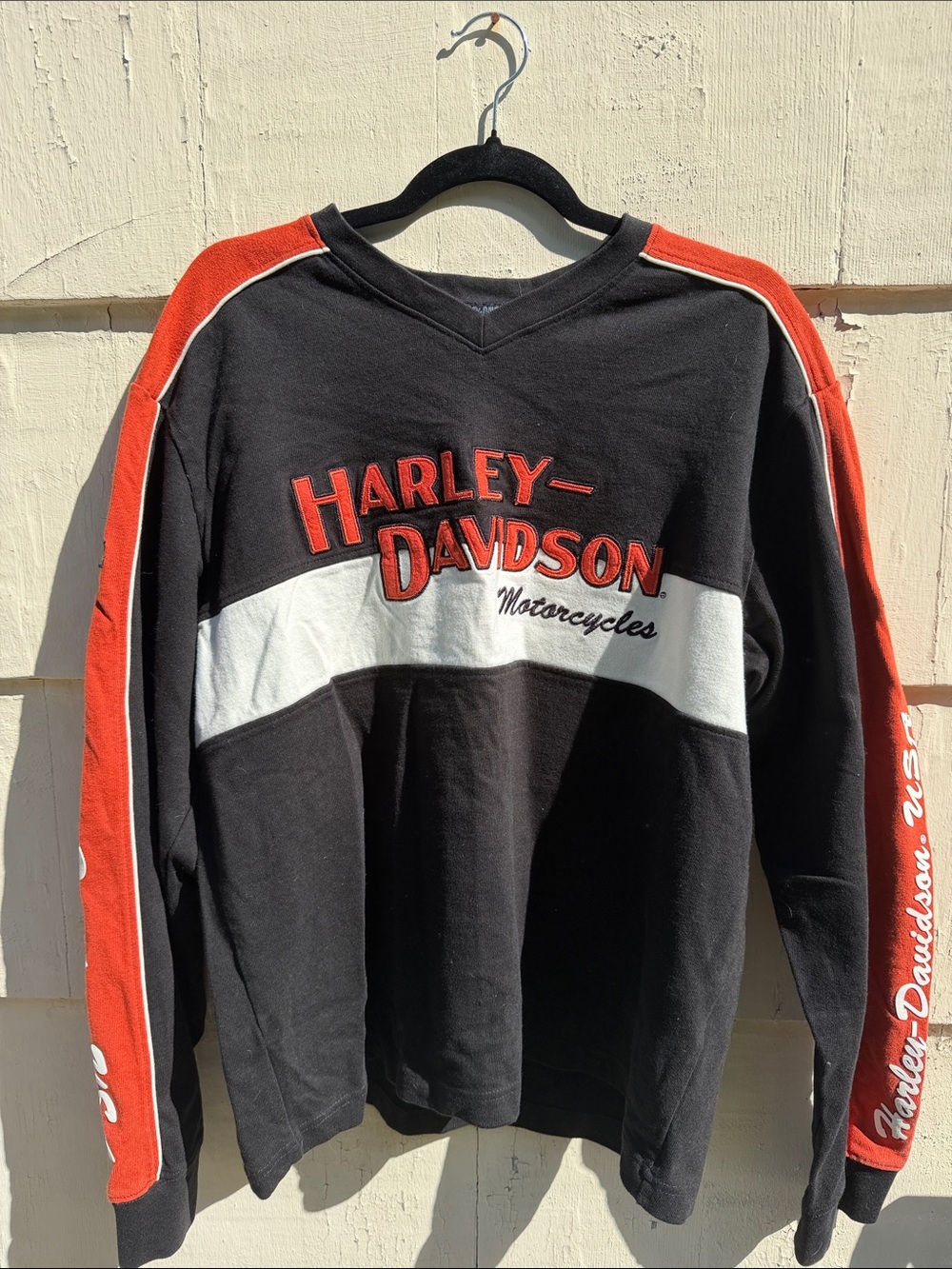 Harley-Davidson Black, Red & White Logo Pullover
